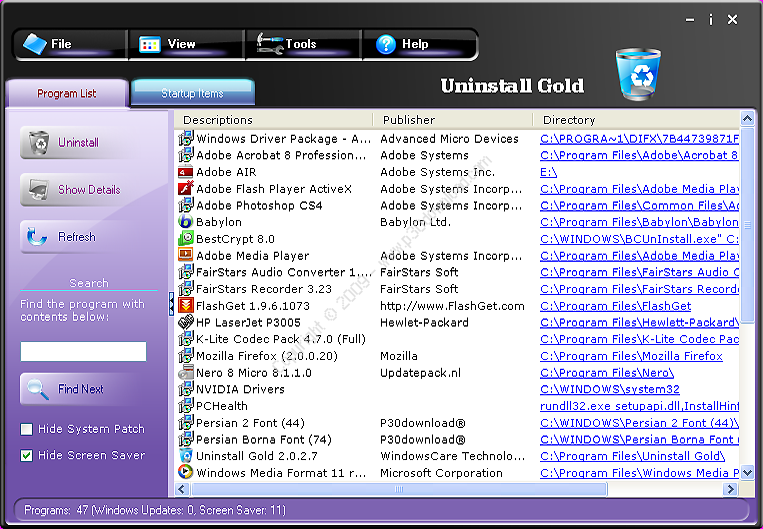 WindowsCare Uninstall Gold v2.0.2.7 Crack