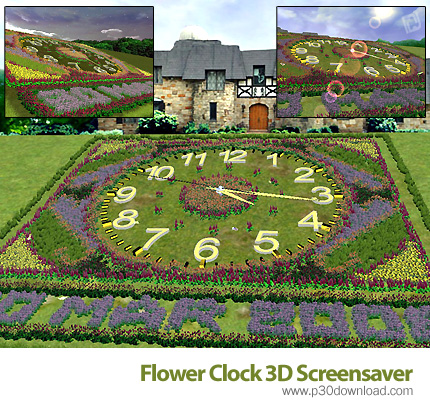 Flower Clock 3D Screensaver v1.0 Crack