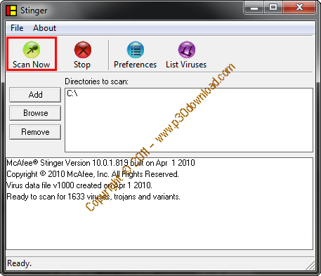 McAfee Labs Stinger v12.1.0.2676 x86/x64 Crack
