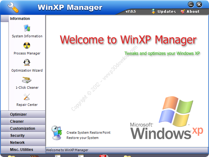 WinXP Manager v8.0.0 Crack