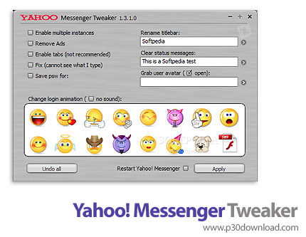 Yahoo! Messenger Tweaker v1.3.1.0 Crack