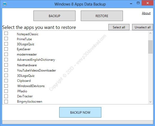 Windows 8 Apps Data Backup Crack