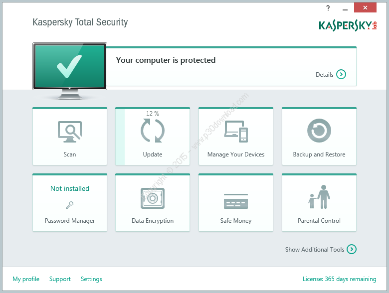 Kaspersky Total Security 2015 v15.0.2.361 Crack