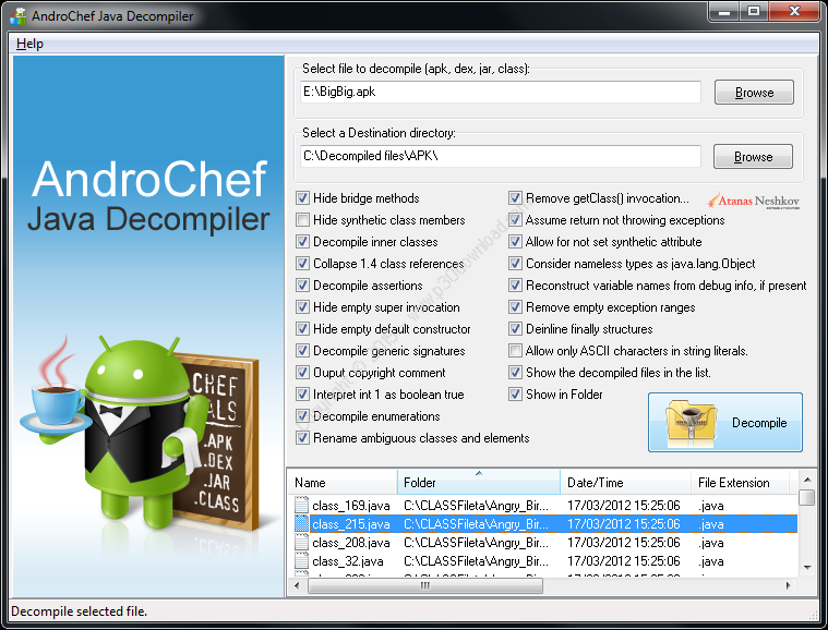 AndroChef Java Decompiler v1.0.0.8 Crack