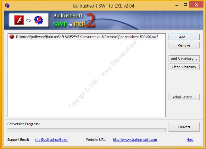 Bullrushsoft SWF to EXE Converter v2.04 Crack