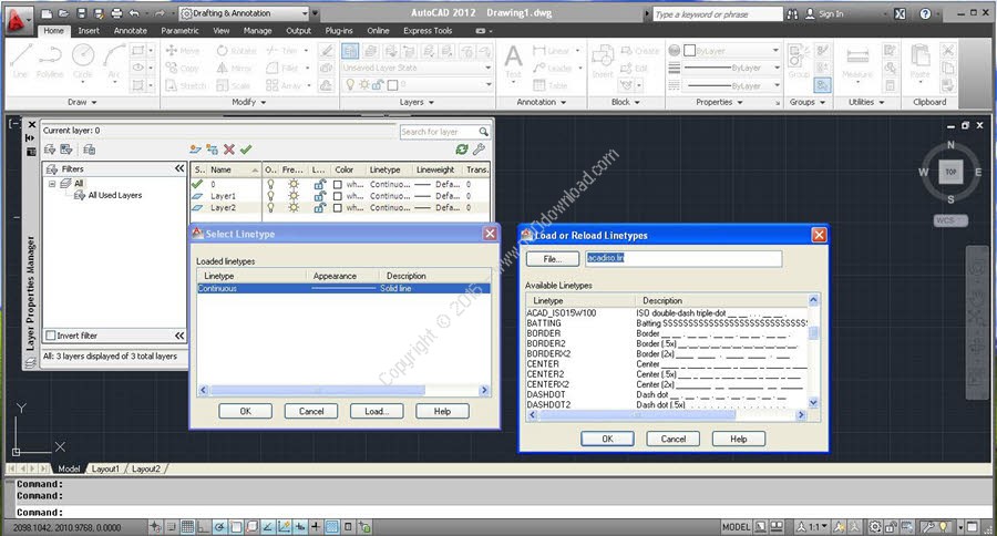 Autodesk AutoCAD + LT 2012 SP2 x86/x64 Crack