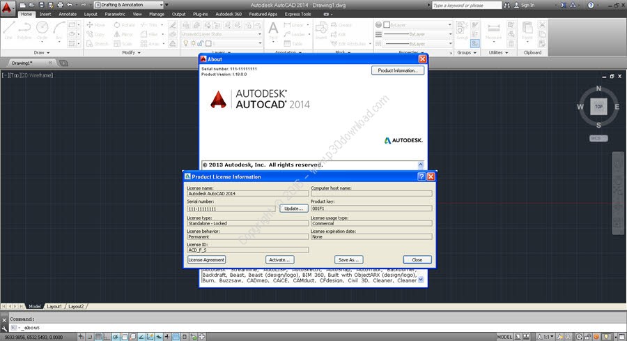 Autodesk AutoCAD + LT 2014 SP1 x86/x64 Crack