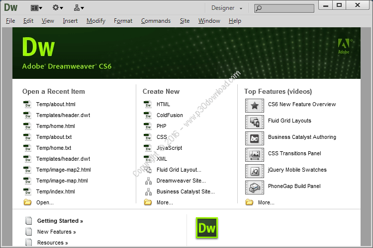 Adobe Dreamweaver CS6 v12.0 Build 5808 x86/x64 Portable Crack