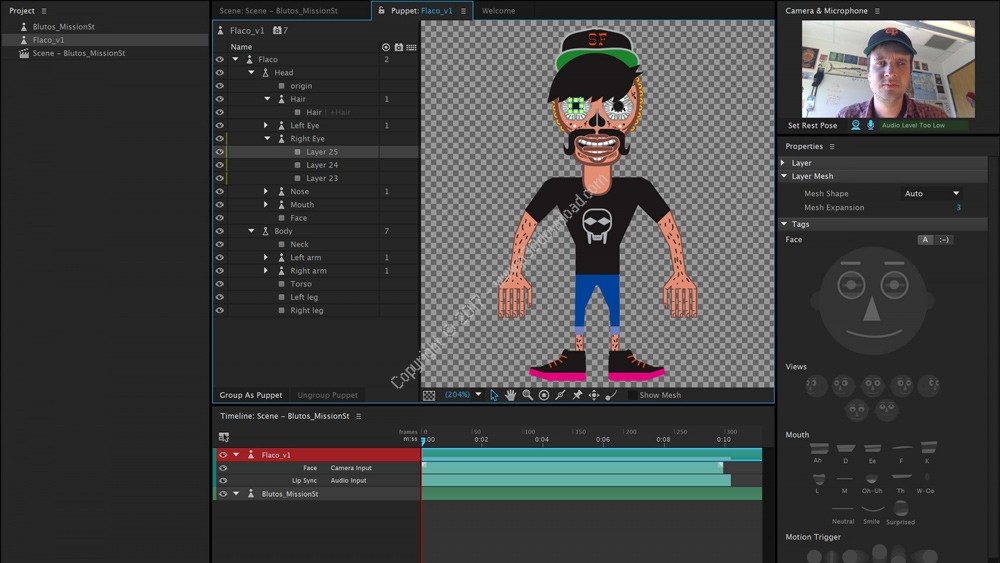 Adobe Character Animator CC 2018 v1.1.0 Build 184 x64 Crack