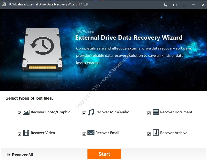 IUWEshare External Drive Data Recovery Wizard v1.9.9.9 Crack