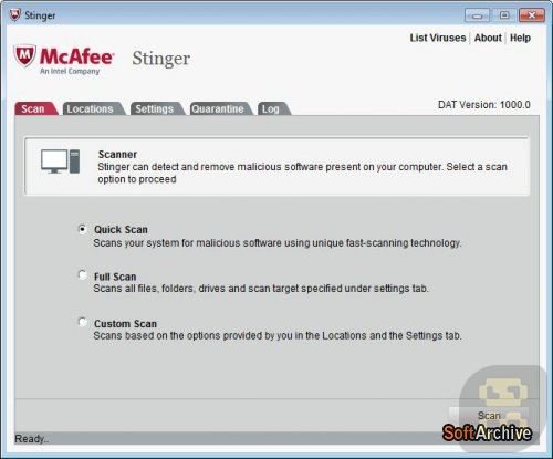 McAfee Stinger V12.1.0.2190 - Free Antivirus Detection Tool Crack
