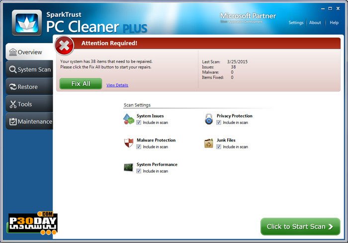 SparkTrust PC Cleaner Plus 3.2.0 - Hard Disk Cleanup System Crack
