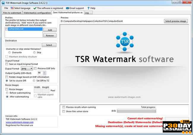TSR Watermark Image Pro 3.5.5.9 - Put Watermark On Pictures Crack