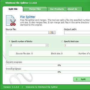 WinMend File Splitter 2.1.0 - Bulk File Splitting Crack