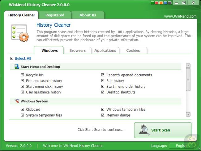 WinMend History Cleaner 2.0.0 - Eliminating Full Windows Histories Crack