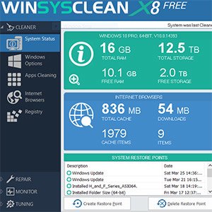 WinSysClean X8 Free 18.0 - Cleansing Temporary System Files Crack