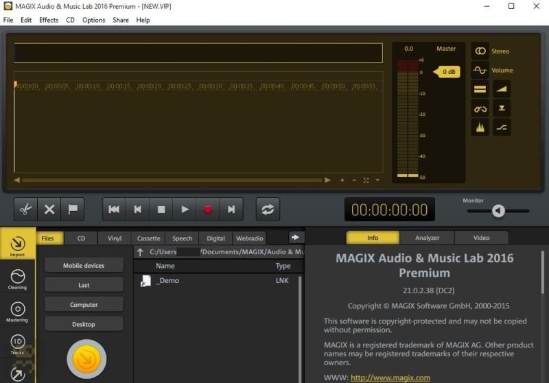 MAGIX Audio & Amp; Music Lab 2017 Premium 22.2.0.53 - Video And Audio Editing Crack